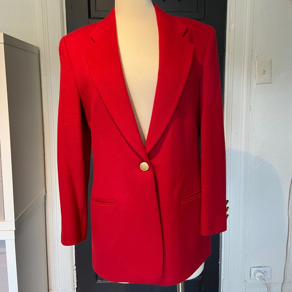 Vintage Red Wool Brooks Brothers Blazer